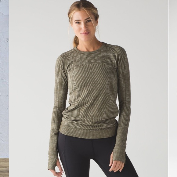 lululemon athletica Tops - Lululemon Rest Less Pullover Heathered Military Green Women’s Size 2